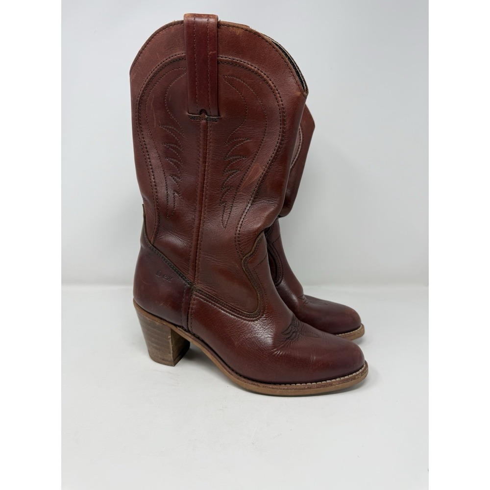 USA Made vintage brown leather Dexter Western boots Women's Size 8